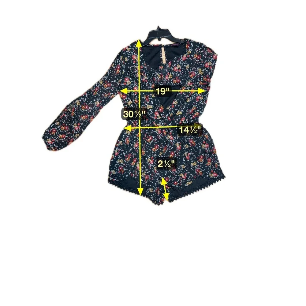 Y2K Material Girl Dark Academia Floral Romper Womens Size‎ L EGirl Indie Sleaze